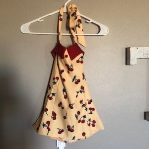 Brand new cherry print halter top